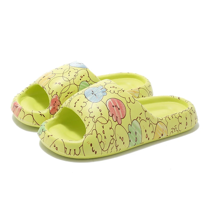 Women's Slippers Fashion Light EVA Soft Home Sole Slipper Bathroom Anti-Slip Casual Indoor Slipper Beach Sandal Flip-Flops