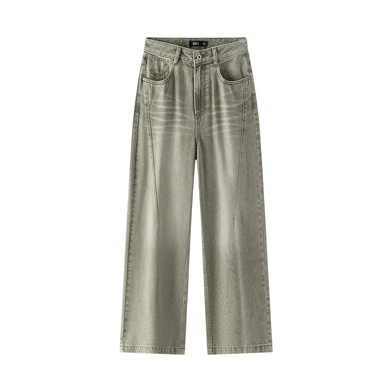 Semir Jeans Women High-waisted Wide-leg Trousers 2025 New Spring Long Trousers Street Style Trendy Versatile Trousers
