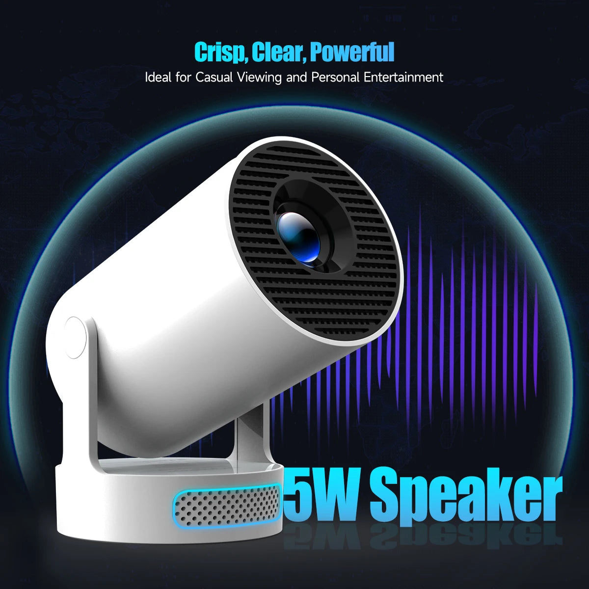 Magcubic HY300 Pro + Projector 4K 720P With 5W Speaker Android 11 8000 Lumens WiFi 6 BT5.4 Outdoor Video Home Theater Projector