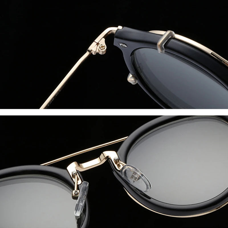 KDEAM Polarized Round Metal Frame Sunglasses for Women Outdoor Driving Fishing Brand Designer Sun Glasses UV Resistant Eyewear