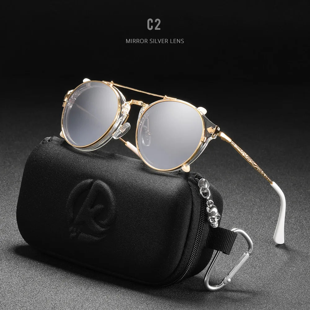 KDEAM Polarized Round Metal Frame Sunglasses for Women Outdoor Driving Fishing Brand Designer Sun Glasses UV Resistant Eyewear