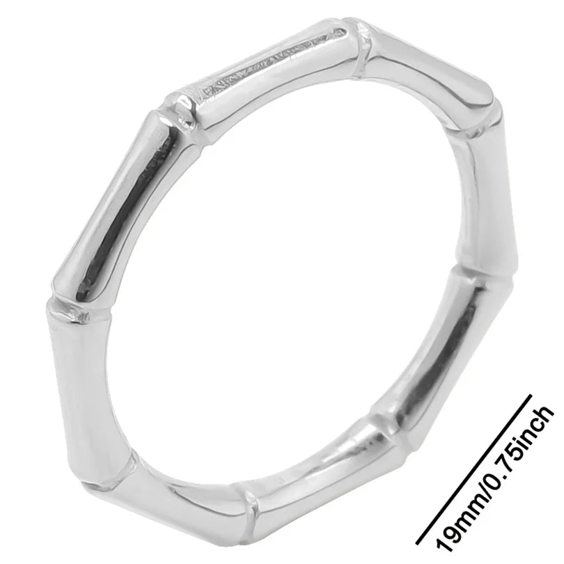 Wholesale 6pcs Steel Color Rings Hug Snake Love Star Moon Shell Leaf Shaped Rings Stainless Steel Women Jewelry Charms No Fade