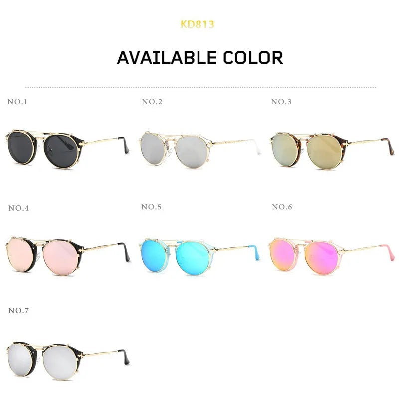 KDEAM Polarized Round Metal Frame Sunglasses for Women Outdoor Driving Fishing Brand Designer Sun Glasses UV Resistant Eyewear