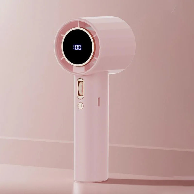 Xiaomi Mini Handheld Turbo Fan F08 With Led Display And 100 Wind Speed Adjustment Long-lasting High Speed Fan Usb Charging