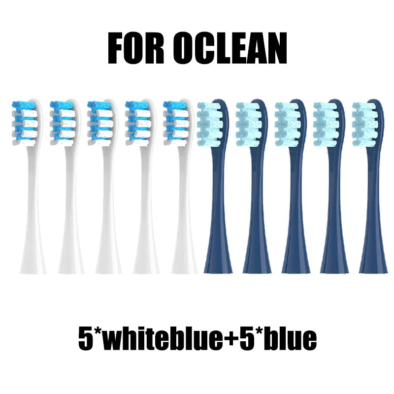 10PCS Replacement Brush Heads for Oclean X PRO/Z1/F1/One/Air 2/SE Soft DuPont Nozzles Vacuum Sealed Packaged
