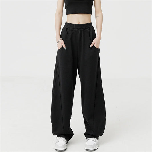 Women Baggy Sweatpants Autumn Winter Casual Wide Leg Athletic Fit Lounge Joggers Pants Trousers with Pockets