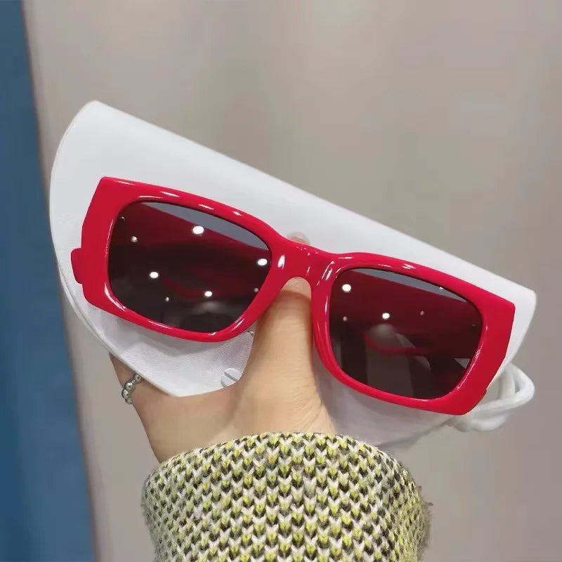 2025 New Fashion Square Sunglasses Women Personality B Word Trend Sunglasses Ins Sunglasses Ladies Gafas De Sol Mujer