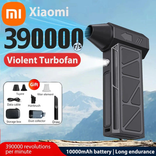 Xiaomi 390000RPM Violent Fan Powerful Air Blower 58m/s Vacuum Dust Cleaner Charging Strong Winds Brushless Turbo Jet Blower Dry