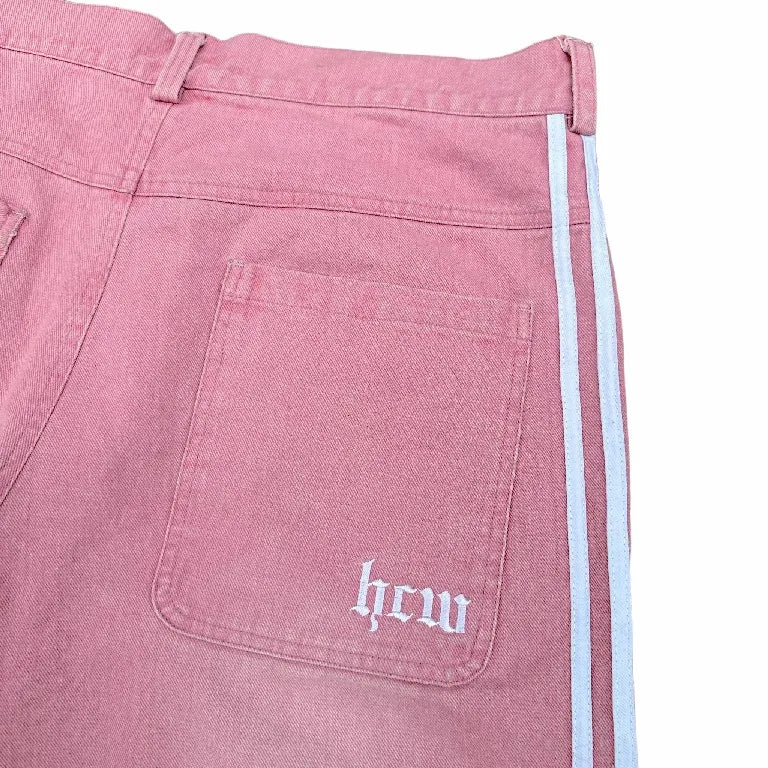 Streetwear Jeans Y2K Pants Womens Gothic Hip Hop Striped Retro Pink Baggy Jeans New High Waisted Wide Leg Trousers Clothes