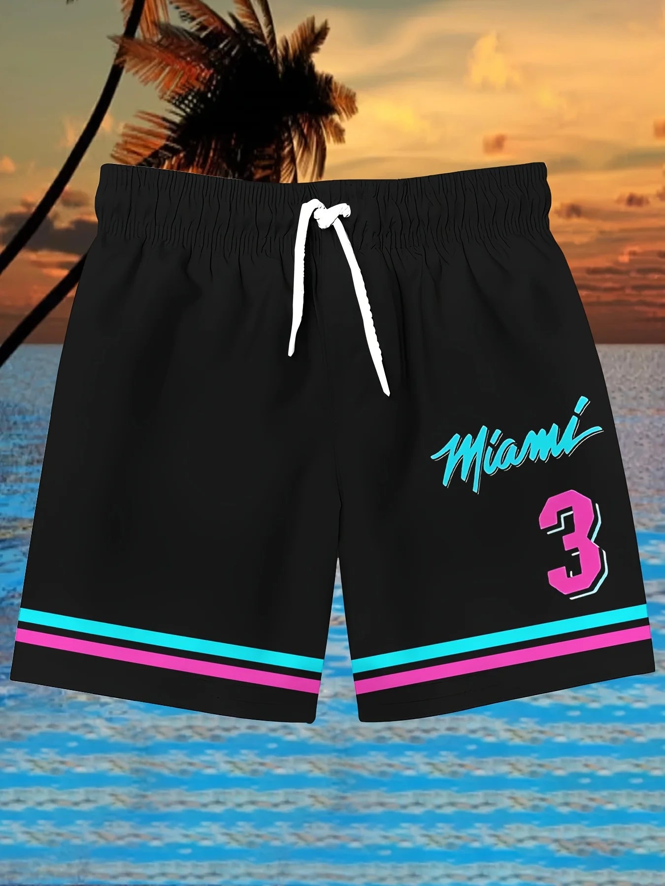 2-Pack Men's Summer Casual Short Sleeve Crew Neck T-Shirt and Pocket Drawstring Shorts Polyester 100%