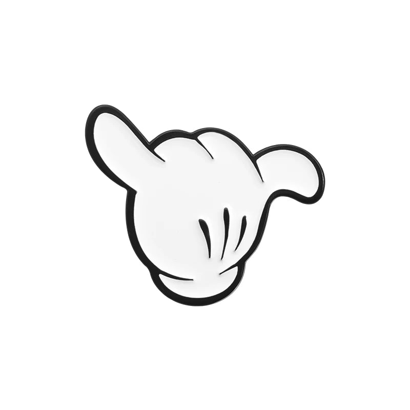 Cartoon Finger Gesture Love You Brooch Enamel Pin Creative Metal Decoration Brooch Backpack Lapel Badge Jewelry Gift for Friends