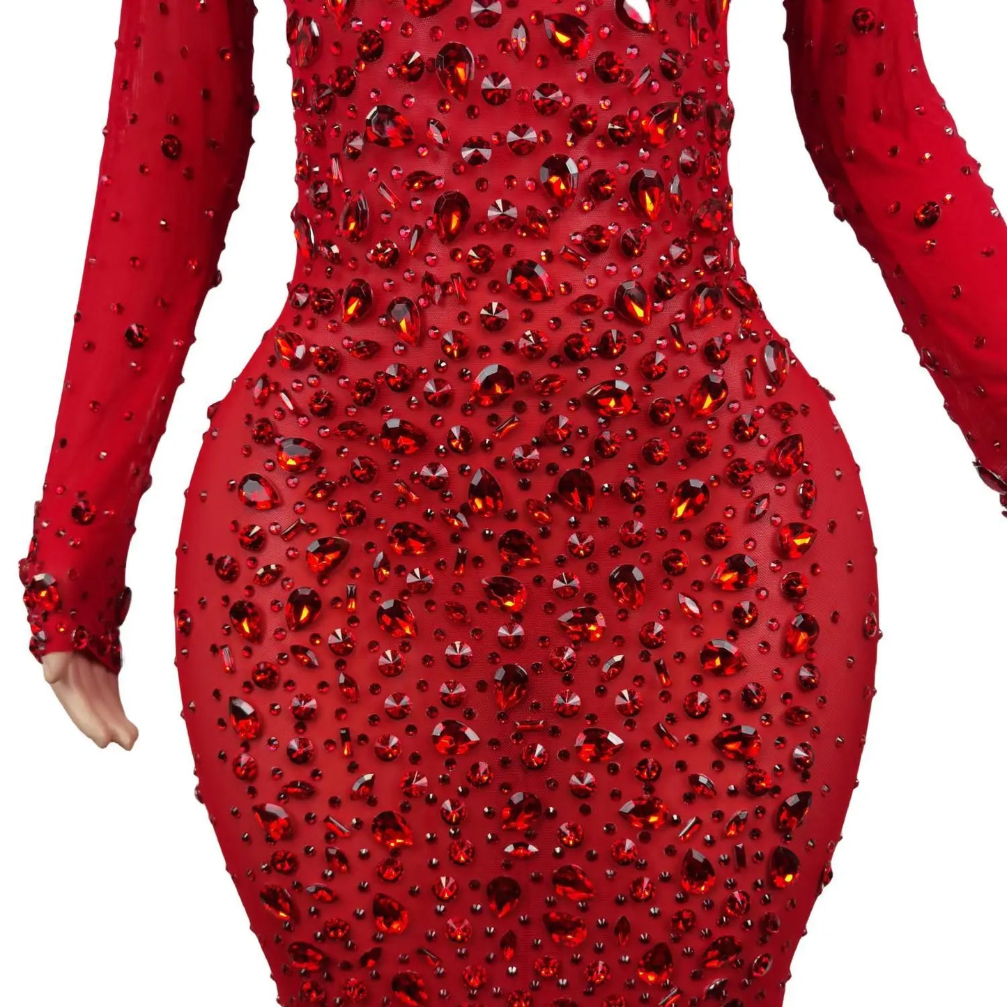 Sexy Party Banquet Evening Dresses Women Sparkly Rhinestone Long Dress Nightclub Singer Stage Costume Festival Clothing Cuixing