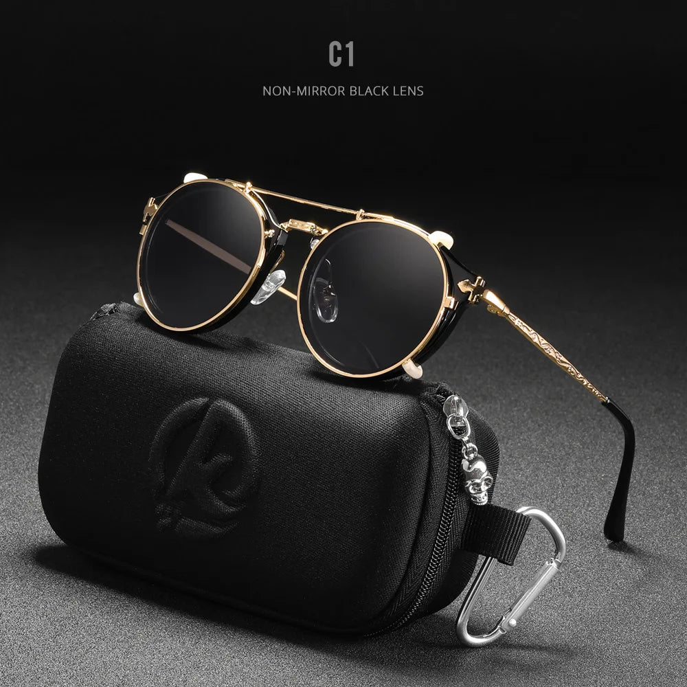 KDEAM Polarized Round Metal Frame Sunglasses for Women Outdoor Driving Fishing Brand Designer Sun Glasses UV Resistant Eyewear