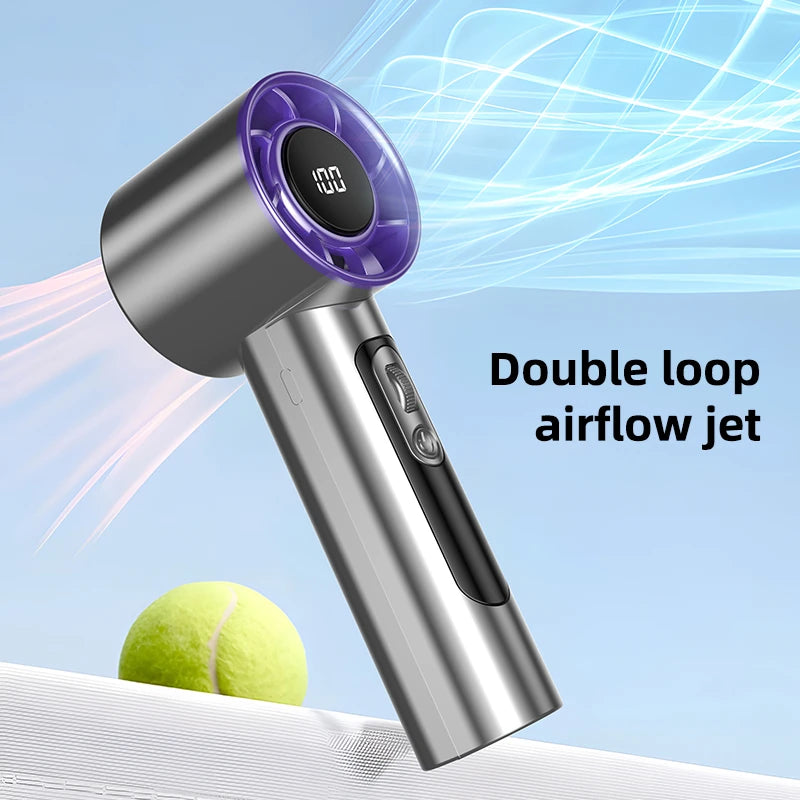 Xiaomi Mini Handheld Turbo Fan F08 With Led Display And 100 Wind Speed Adjustment Long-lasting High Speed Fan Usb Charging