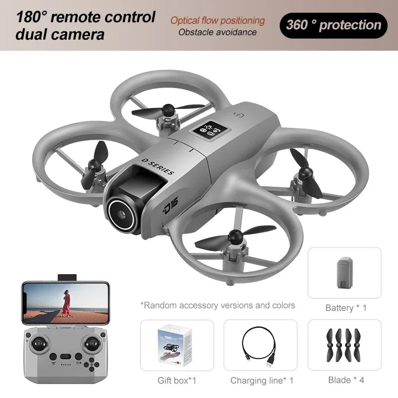 XIAOMI D16 Mini Drone 8k Camera ESC Aerial Aircraft Air Pressure Fixed Height Pocket UFO Obstacle Remote Control Quadcopter