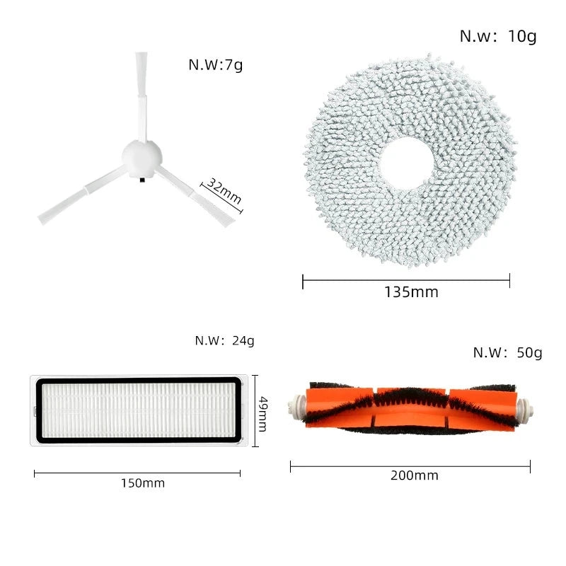 For Dreame S10 S10 Pro S10 Plus  L10s Ultra  S20 Pro Plus / XiaoMi Mijia Omni Robot X10+ Spare Part Main Side Brush Accessories