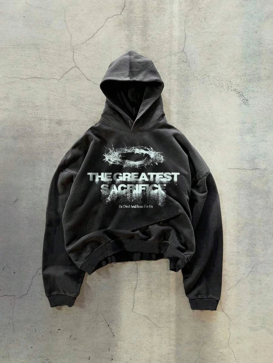 Y2K retro hip-hop trend pattern print men clothing streetwear hoodie fall winter Harajuku jacket gothic casual zip up hoodies
