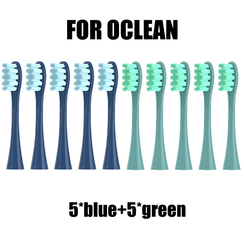 10PCS Replacement Brush Heads for Oclean X PRO/Z1/F1/One/Air 2/SE Soft DuPont Nozzles Vacuum Sealed Packaged