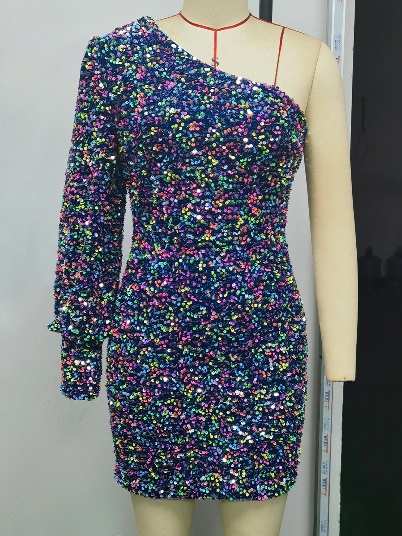 Womens Sexy Dresses Sequin Long Sleeve Evening Dresses 2025 Woman Cocktail Party Dress Short Holiday Formal Prom Dress Xiny908