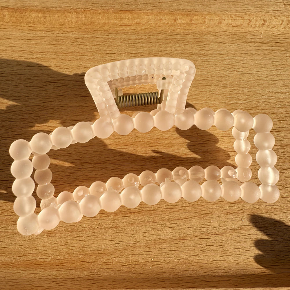 Matte Translucent Square Hair Claw Clip Hair Grab Clip Women's Hair Clip Macaron Hair Clip Hot Hair Accessories