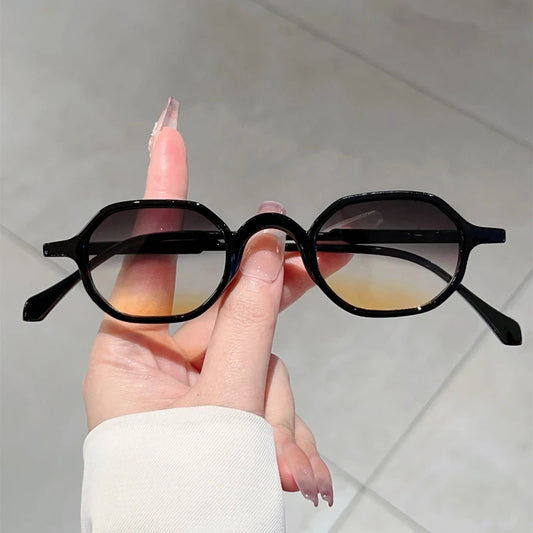KAMMPT Vintage Oval Sunglasses Men Fashion Multi-color Outdoor Shades Women Trendy Retro Korean Style Casual Decor Sun Glasses