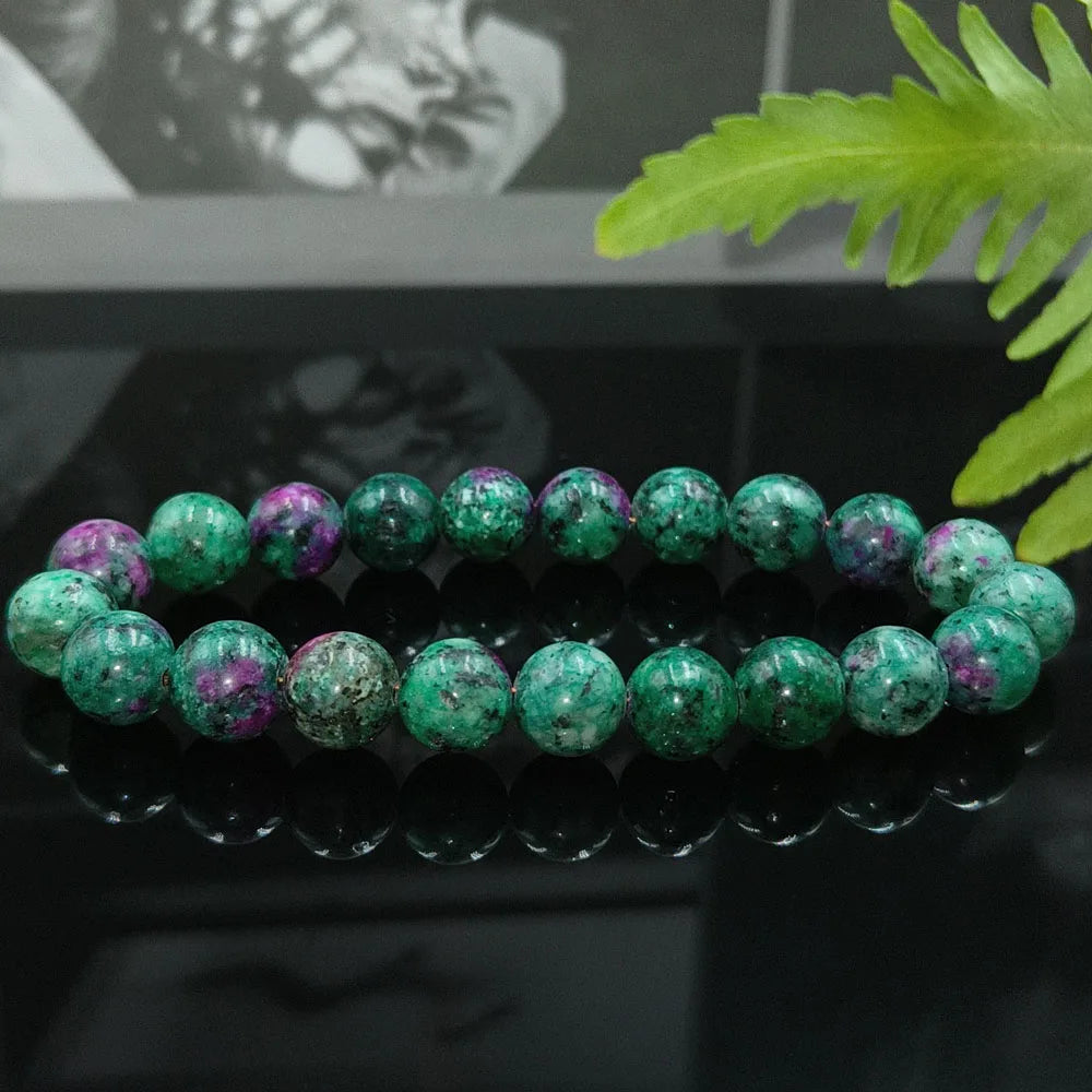 8MM Natural Epidote Zoisite Stone Bead Bracelet Homme Quartz Lava Tiger Eye Bracelet Made of Natural Stone Jewelry for Women