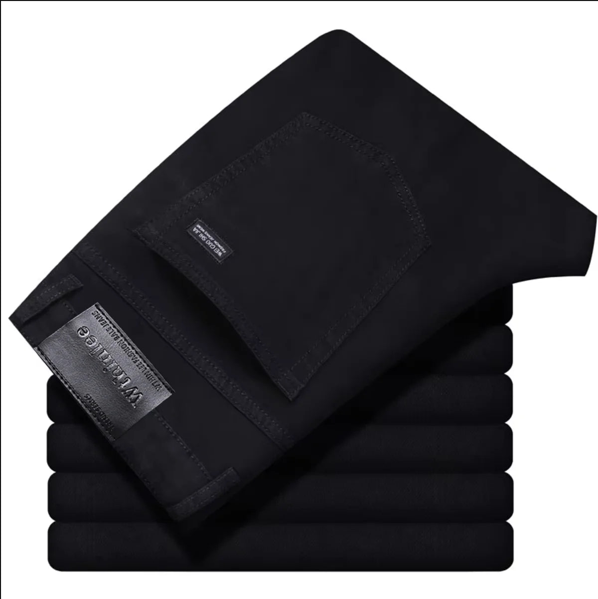 Wthinlee New Business Jeans bărbați Casual Straight Stretch Fashion Classic Blue Black Work Denim Pants masculin Brand Clothing