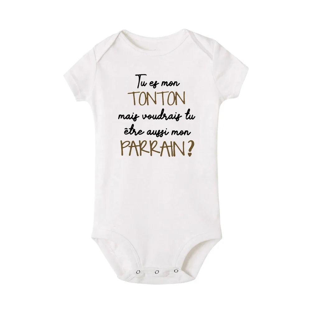 You Are My TATA But Would You Also Like To Be My Godmother Baby Bodysuit Clothes Summer Infant Jumpsuit Boy Girl Toddler Outfits