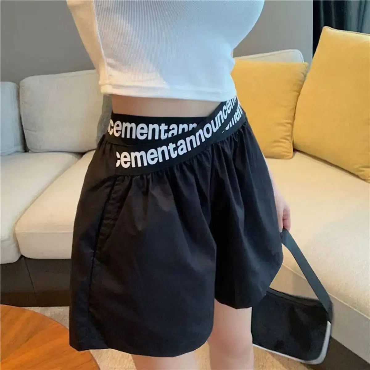Wide High Waist Female Short Pants Jorts Women's Shorts To Wear XL Youthful Aesthetic Y2k Harajuku Classic Japanese 2000s Style