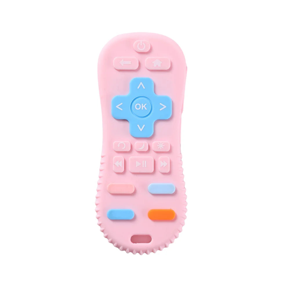 Baby Silicone Remote Control Toys Teether Baby Anti Teething Stick Bite Happy Cartoon Pacifier Bite Toys