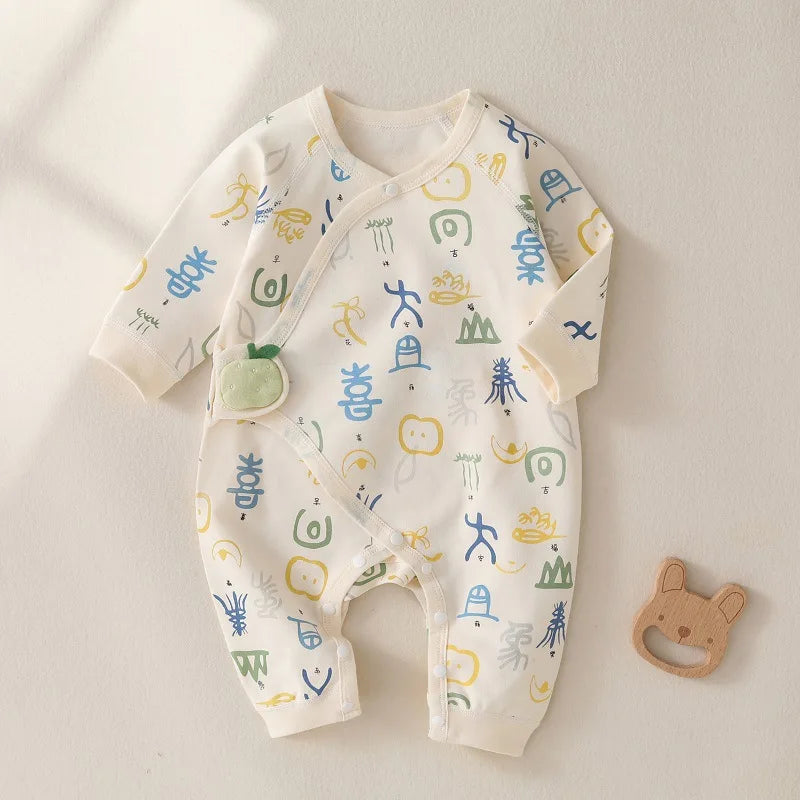 100% Cotton Newborn Jumpsuit Belly Protection Bunny Bear Baby Romper for Girls Boys Clothes Cartoon Infant Onesie Toddler Outfit