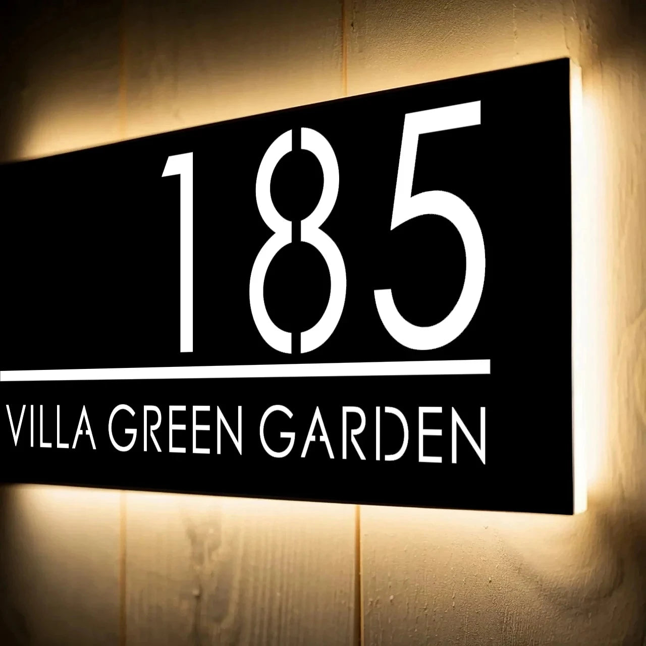 Modern Font Personalized Laser Cut Acrylic Plate Custom 3D LED Light House Number Sign Illuminated Address Plaque For Outdoor