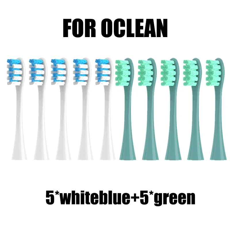 10PCS Replacement Brush Heads for Oclean X PRO/Z1/F1/One/Air 2/SE Soft DuPont Nozzles Vacuum Sealed Packaged
