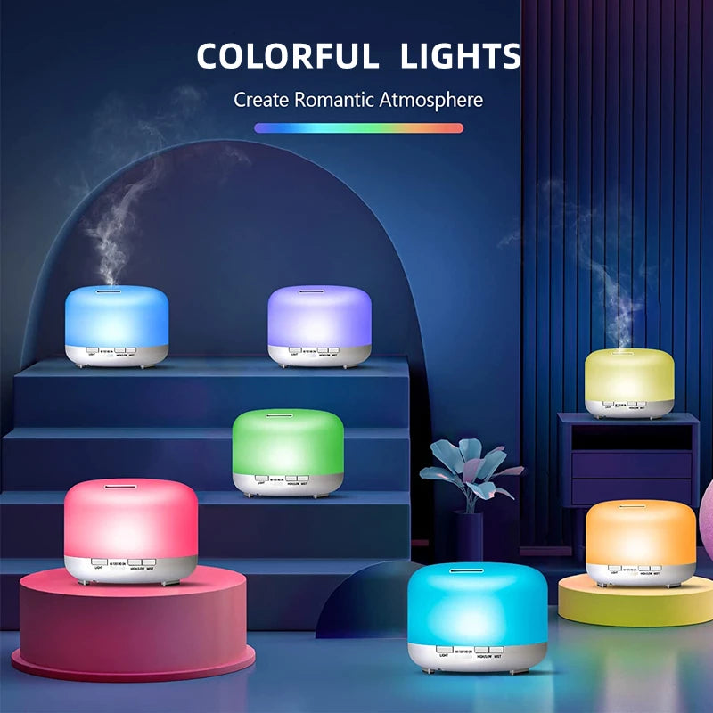 Aroma Diffuser Air Humidifier, Quiet 5-in-1 Premium Humidifier, Home Fragrance Aroma Diffuser with 7 LED Color Changing Light