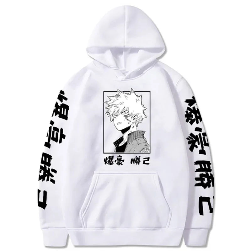 Anime Figure My Hero Academia Katsuki Bakugo Hoodies Men's Women Japanese Style Anime Sweatshirt Funny Harajuku Casual Pullovers