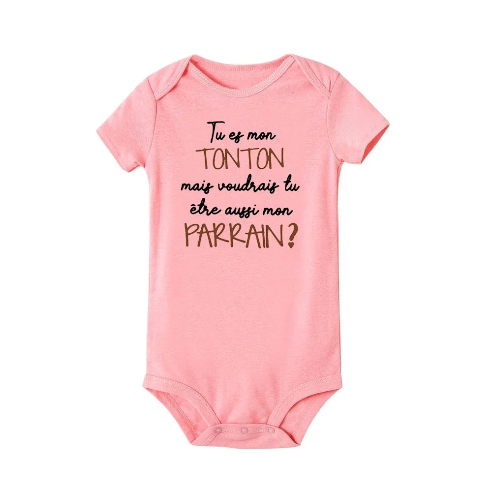 You Are My TATA But Would You Also Like To Be My Godmother Baby Bodysuit Clothes Summer Infant Jumpsuit Boy Girl Toddler Outfits