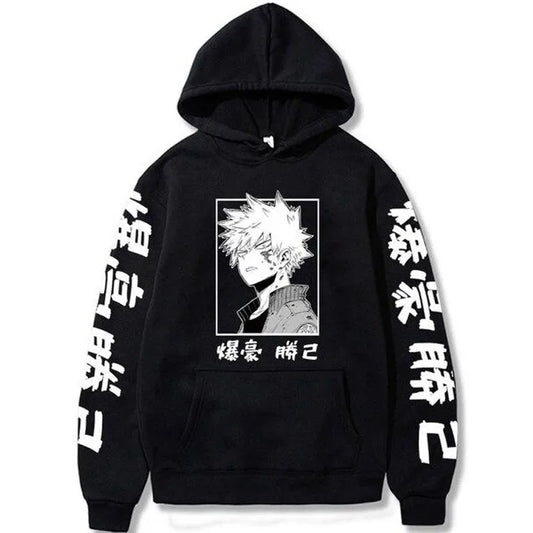 Anime Figure My Hero Academia Katsuki Bakugo Hoodies Men's Women Japanese Style Anime Sweatshirt Funny Harajuku Casual Pullovers