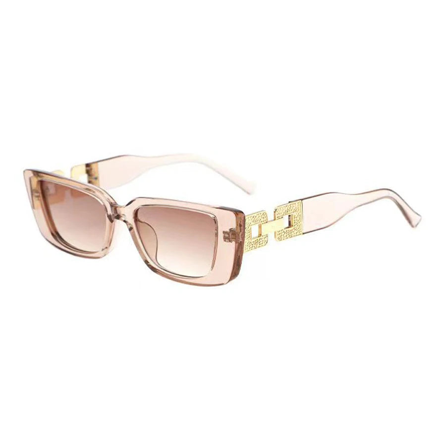 Fashion Cat Eye Sunglasses Men Women Outdoor UV400 Shades Street Photo Sunglasses Metal Chain Legs Classic Gafas De Sol