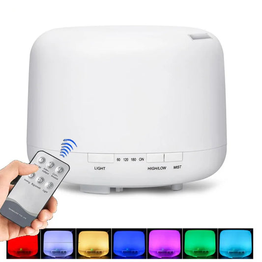 Aroma Diffuser Air Humidifier, Quiet 5-in-1 Premium Humidifier, Home Fragrance Aroma Diffuser with 7 LED Color Changing Light