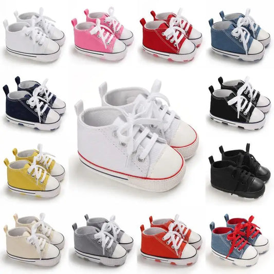 0-18 Months Newborn Baby Shoes Classic Fashion Casual Sports Shoes for Boys and Girls Non slip Soft Sole Walking Shoes