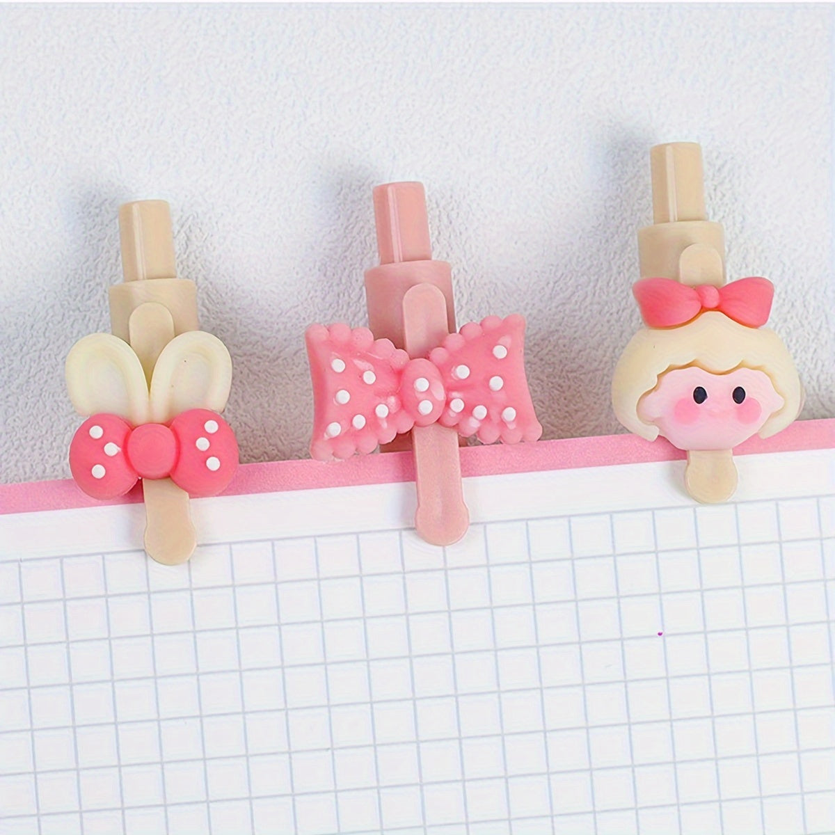 6pcs Whimsical Rabbit Girl Gel Pens Set - 0.5mm Fine Point Black Refill, Ergonomic Design, Smooth Writing Experience, Perfect for Journaling, Drawing, and Colorful Creations!