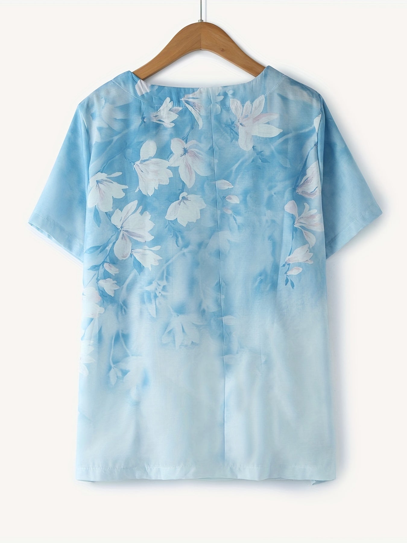 For Spring & Summer, Casual Short Sleeve Floral Print Crew Neck T-Shirt, Women's Clothing