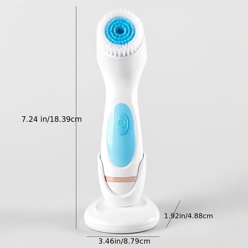 [3 In 1 Wireless Face Brush] 3 In 1 Wireless Sonic Face Spin Brush - Deep Cleaning Remove Blackhead Machine Set - Spa System