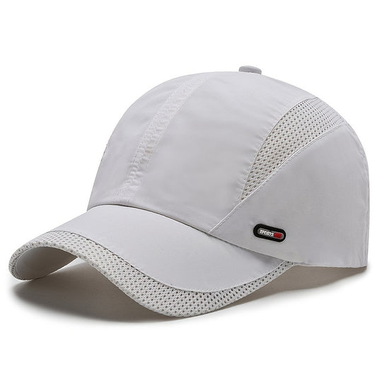 Hat Men'S Spring/Summer Mesh Baseball Cap Quick Dry Wash Large Eave Breathable Visor Outdoor Sports Cap