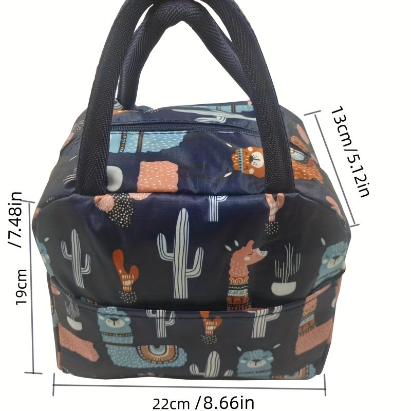 1pc Insulated Lunch Bag - Portable, Stylish, and Convenient Storage Solution for School, Work, and Travel