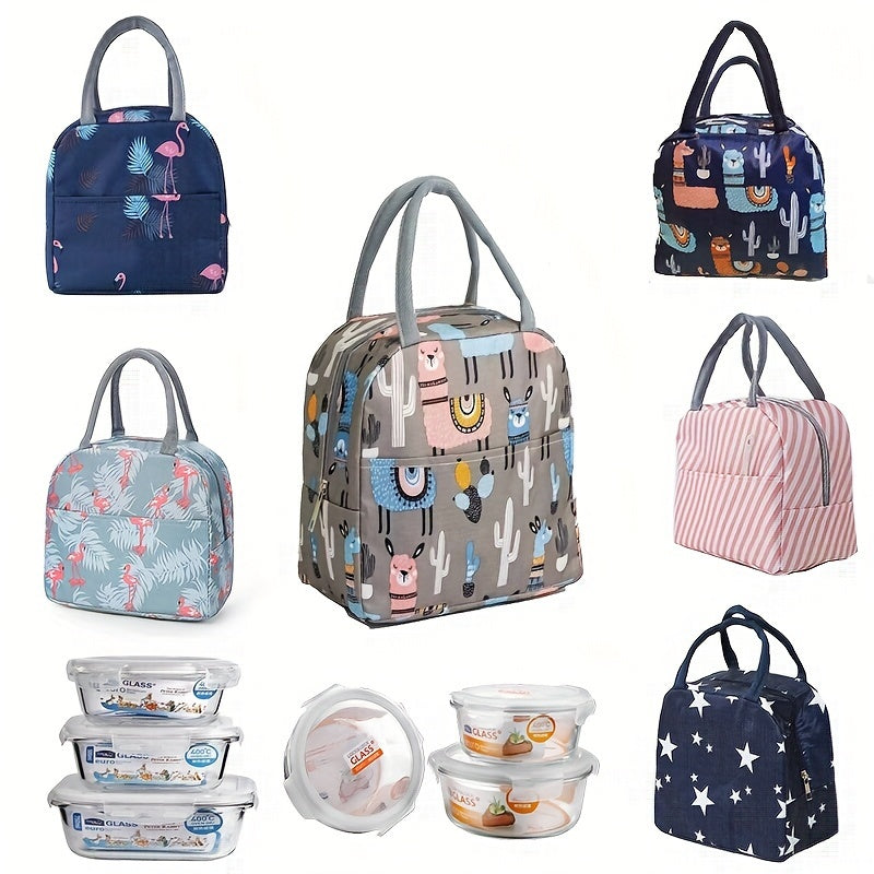 1pc Insulated Lunch Bag - Portable, Stylish, and Convenient Storage Solution for School, Work, and Travel