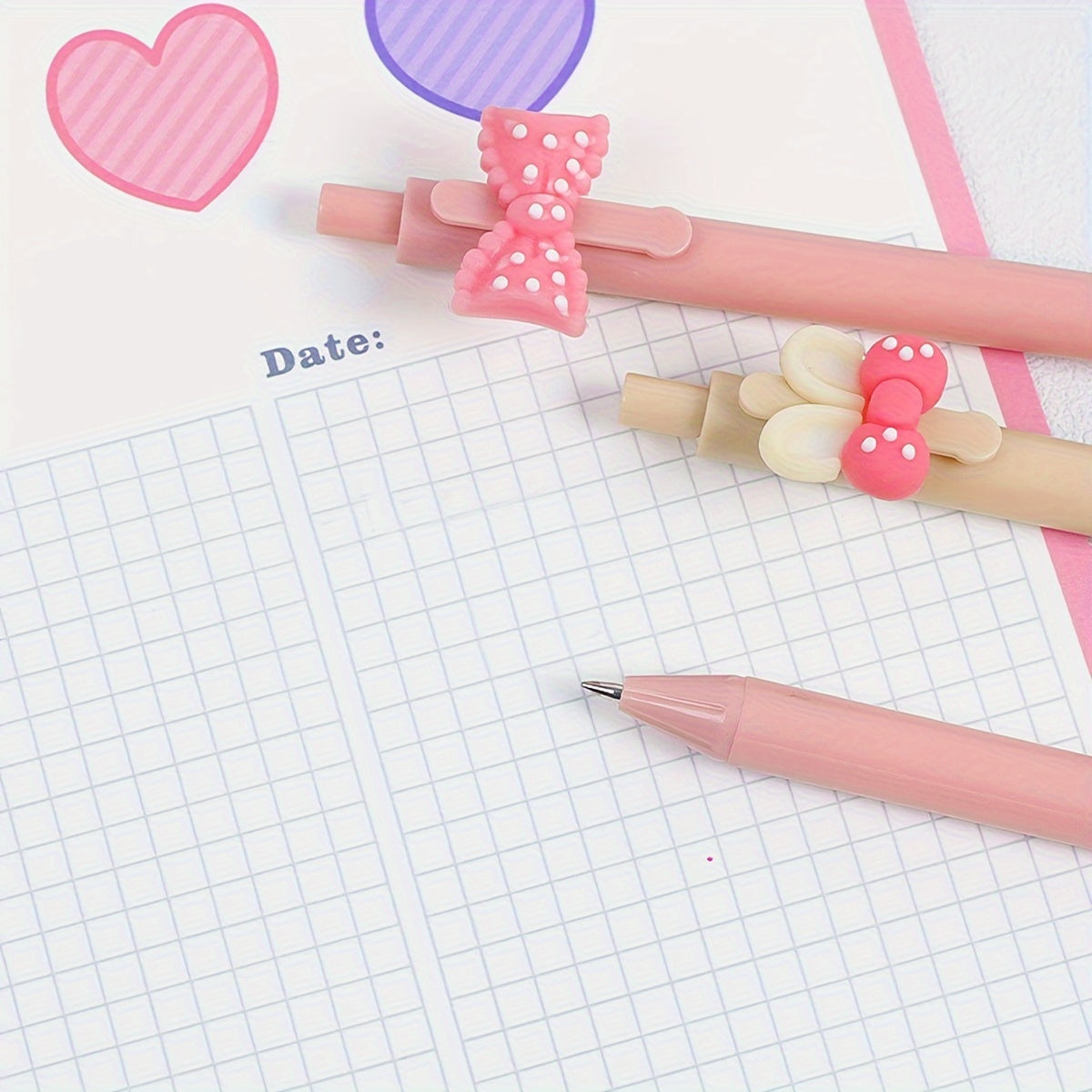 6pcs Whimsical Rabbit Girl Gel Pens Set - 0.5mm Fine Point Black Refill, Ergonomic Design, Smooth Writing Experience, Perfect for Journaling, Drawing, and Colorful Creations!