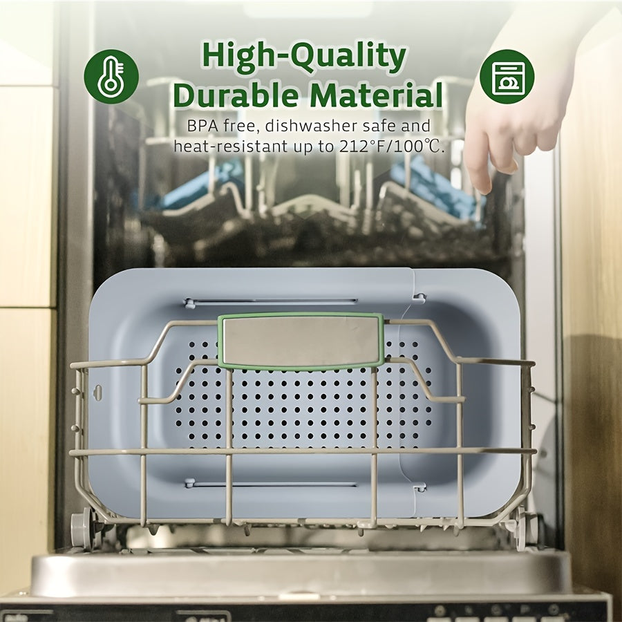 1pc Extendable Collapsible Sink Colander and Strainers Basket for Kitchen - Perfect for Fruit and Vegetable Straining and Draining
