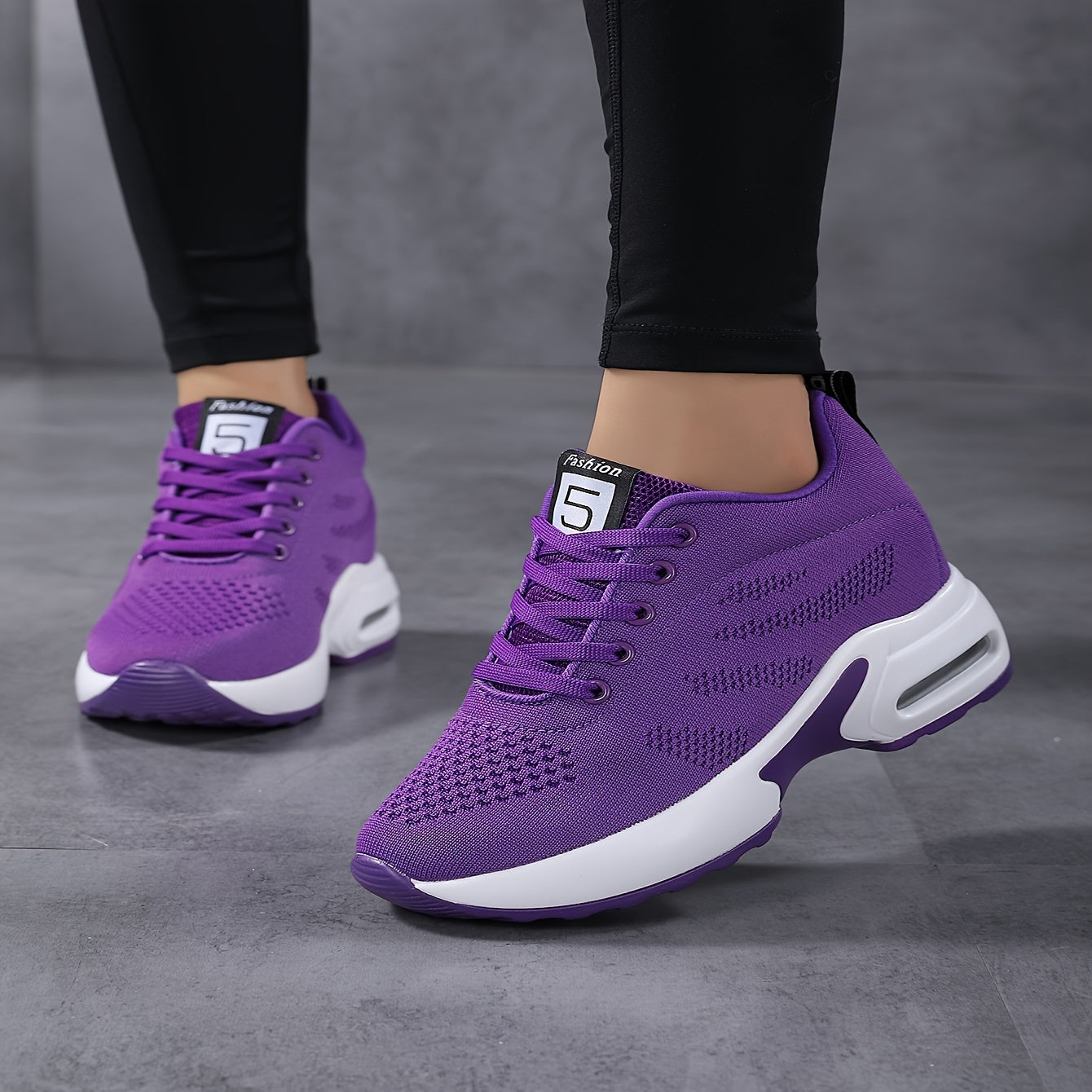 Women's Lightweight Mesh Sneakers, Platform Low Top Lace Up Height Increased Casual Shoes, Women's Sport Footwear