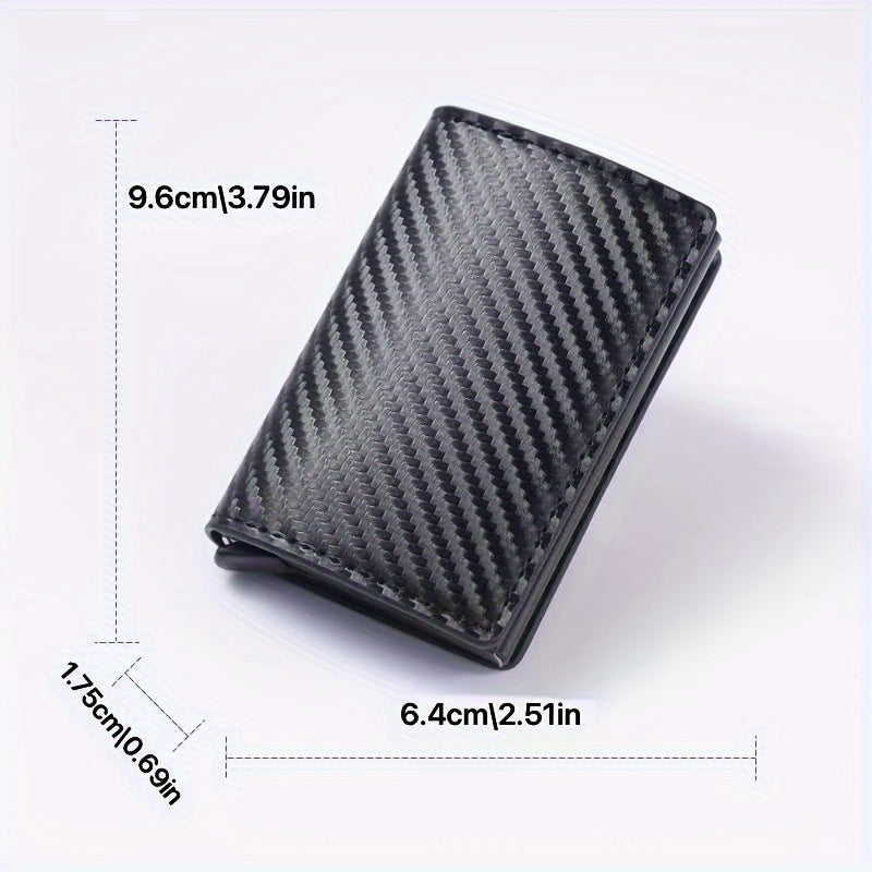 [6 Slots Anti-RFID Card Holder] 1pc Men's Minimalist Multi-Functional Anti-RFID Blocking Card Holder With 6 Card Slots, Protects ID & Credit Cards, Ideal Gift For Men